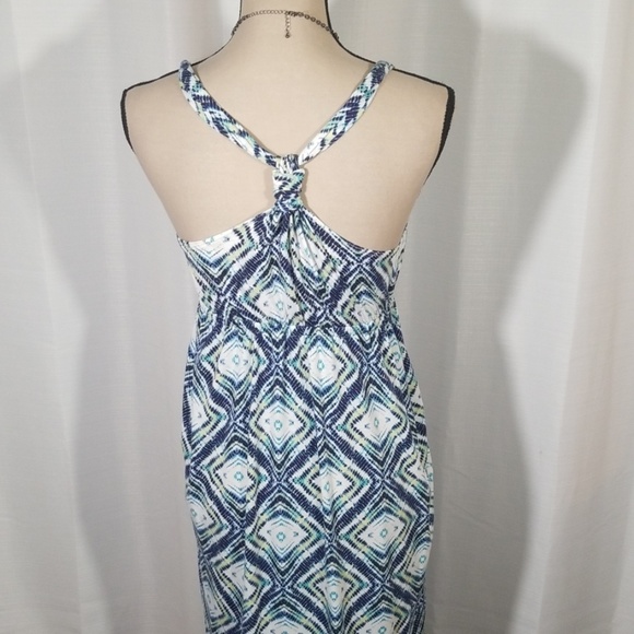 Pink Rose blue pattern maxi summer dress. Size xs - Picture 4 of 8